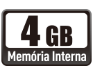 4GB Memória Interna