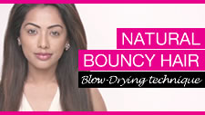 Natural Bouncy Hair  Blow-Drying Technique