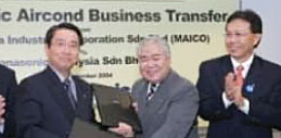 Photo of Air-conditioner business transferred from Matsushita Industrial Corporation Sdn. Bhd.(MAICO) to Panasonic Malaysia