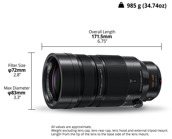 LUMIX G Lens H-RS100400E