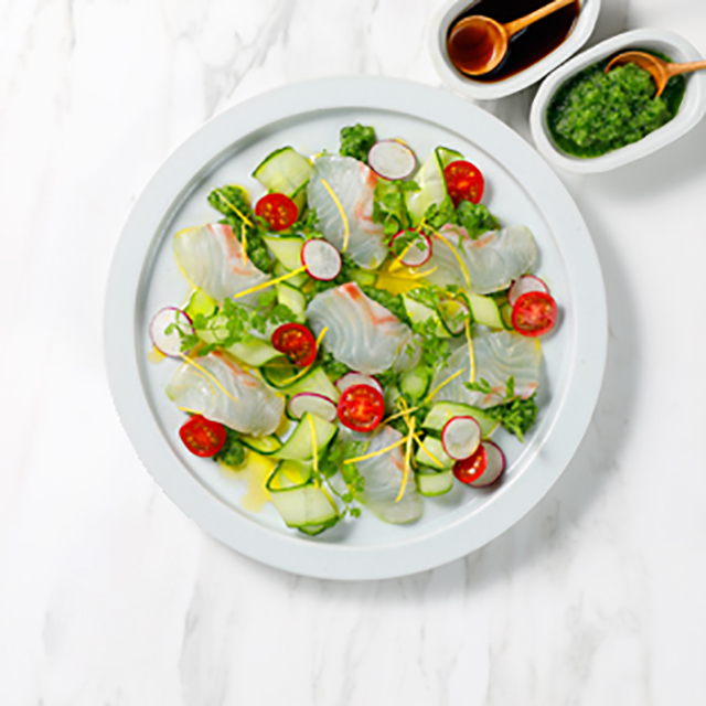 Sea bream carpaccio See more