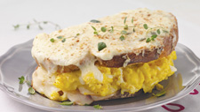 Croque Madame with Scrambled Eggs