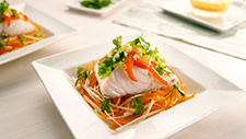 Thai-style Steamed White Fish with Vegetables