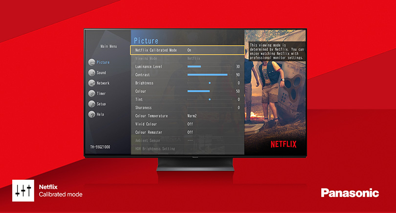 Panasonicovi televizorji OLED bodo podpirali Netflix Calibrated Mode 