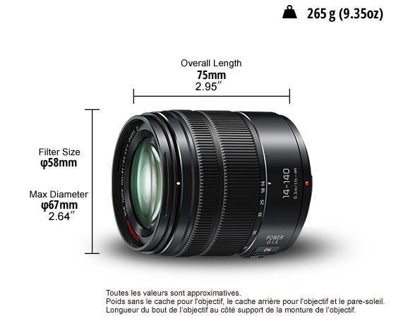 Objectifs LUMIX G H-FSA14140