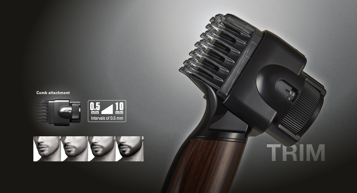 Comb attachment for even
beard length