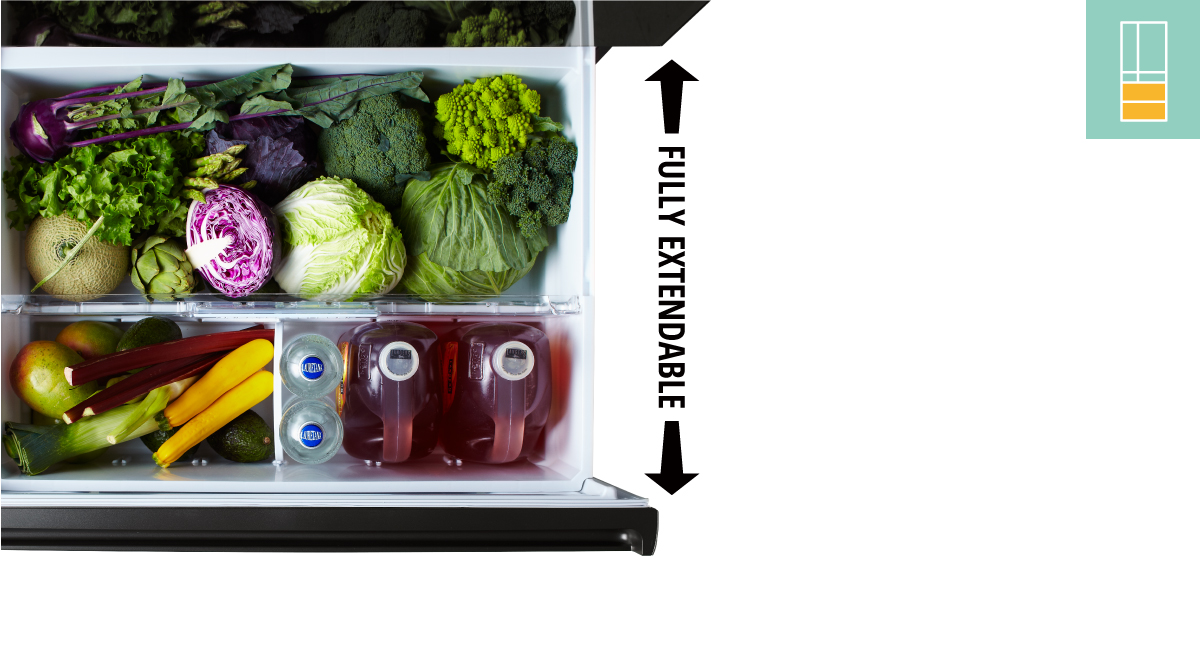 Amazing Visibility,
Fully Extending Drawers