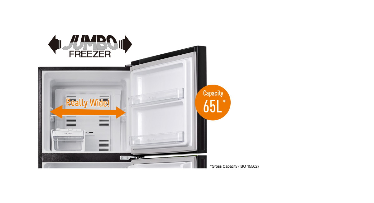 Bigger Freezer for More
Items