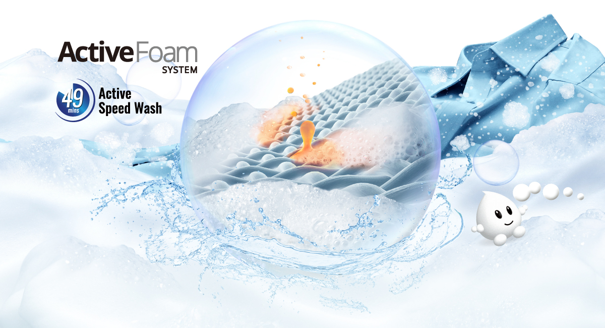 Lifts Stains Away Fast with Fine Foam