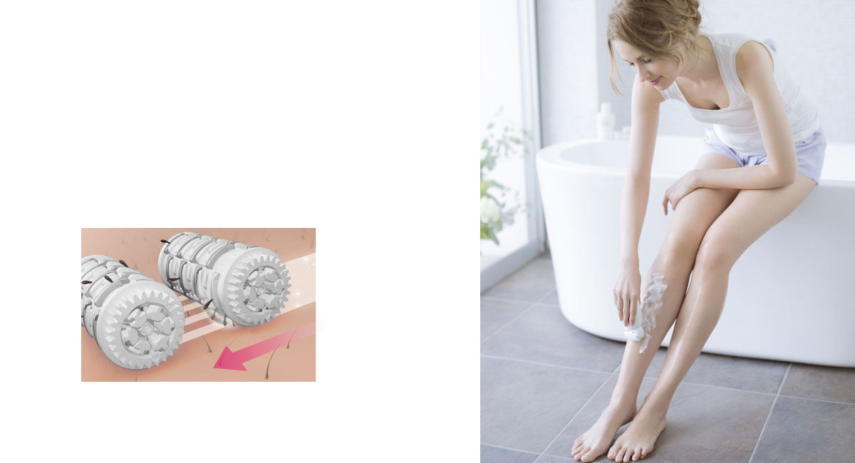 Dubbla skivor för snabb och effektiv epilering