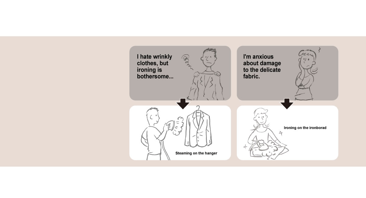 2 in 1 Garment Iron
can handle both easily
and elaborately.