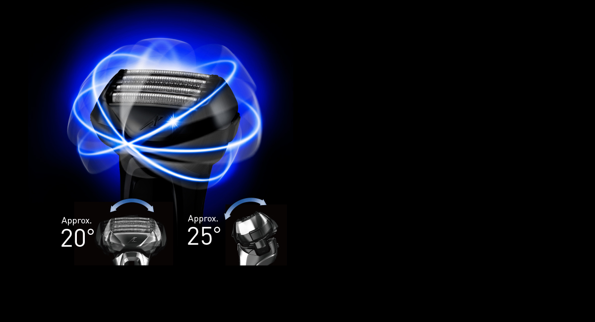 Ansiktsvänligt multiflexibelt rakhuvud