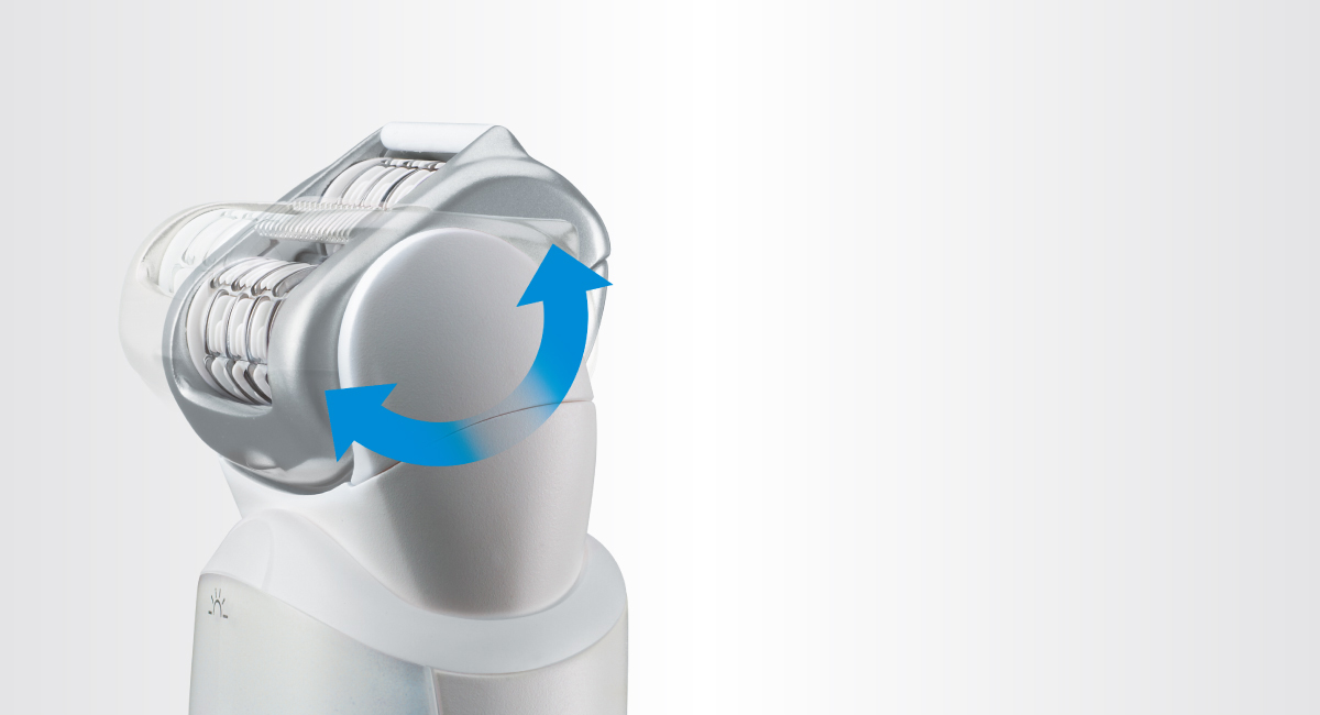 Schwingkopf für leichtere Epilation