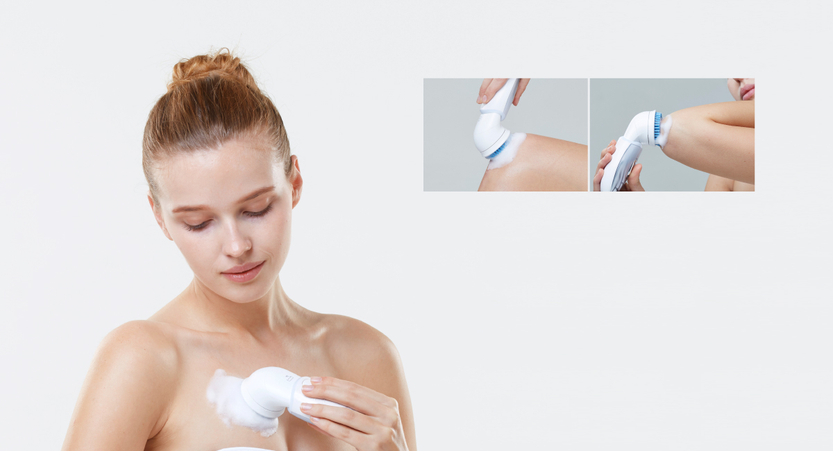 Ultraschall-Peelingaufsatz zur leichten und effizienten Hautpflege mit Schaum