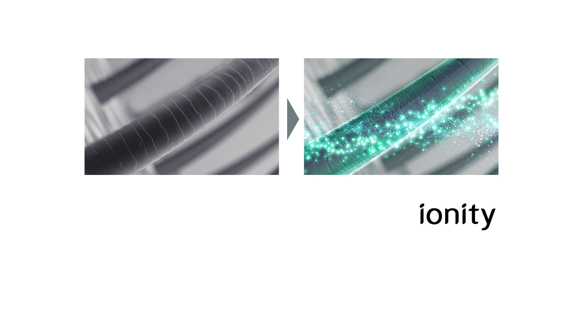 Công nghệ Ion giúp mái tóc óng ả, suôn mượt hơn