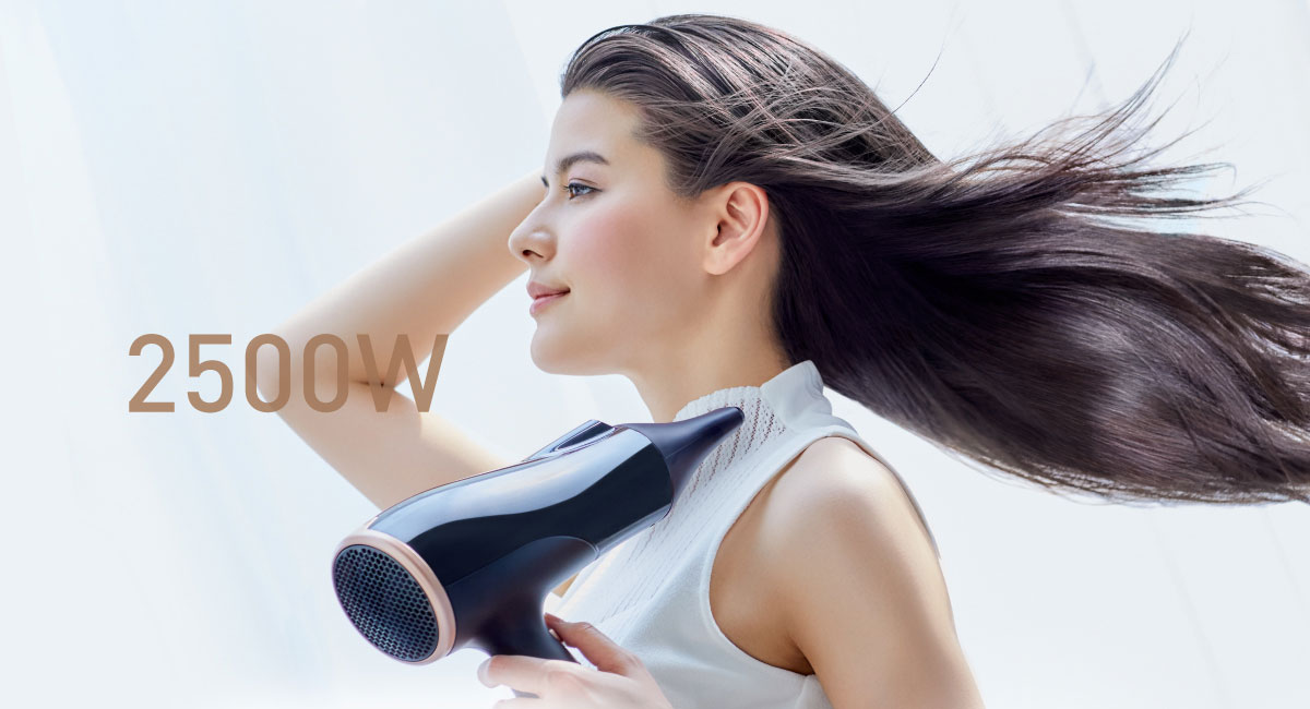 Fast drying with powerful
airflow