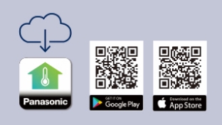 An App icon and QR codes for Google Play and App Store