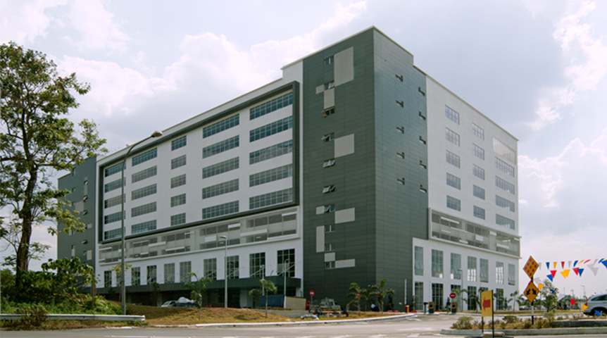Gambar gedung perkantoran komersial yang dikembangkan oleh Gapurna Group
