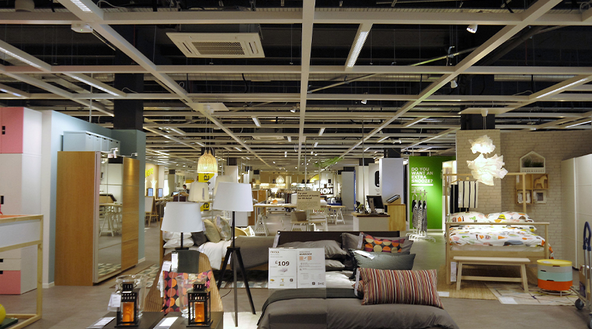An image of an IKEA click and collect store