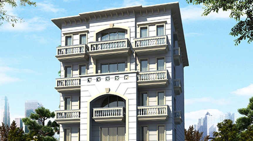 An image of 3D-computer-generated image of a new residential building, Royal Orchids