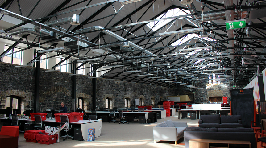 An image of a Zalando warehouse office