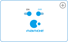An icon of nanoe™ X on ON and OFF