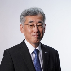 A picture of the vice president Yoshiaki Sawada.