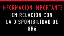Actualización de la disponibilidad de la cámara sin espejo LUMIX GH6