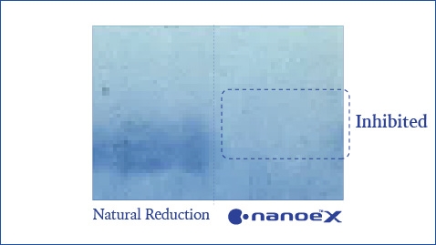 An illustration showing that nanoe™ X is highly effective against allergens like cat dander