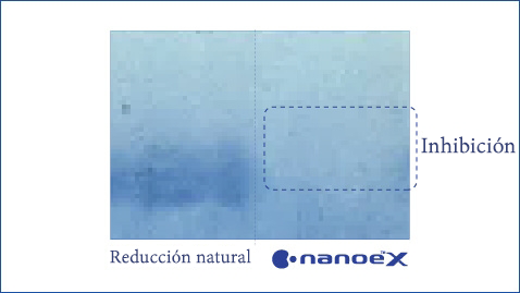 Esta ilustración muestra que nanoe™ X es eficaz contra los alérgenos, como la caspa de los gatos