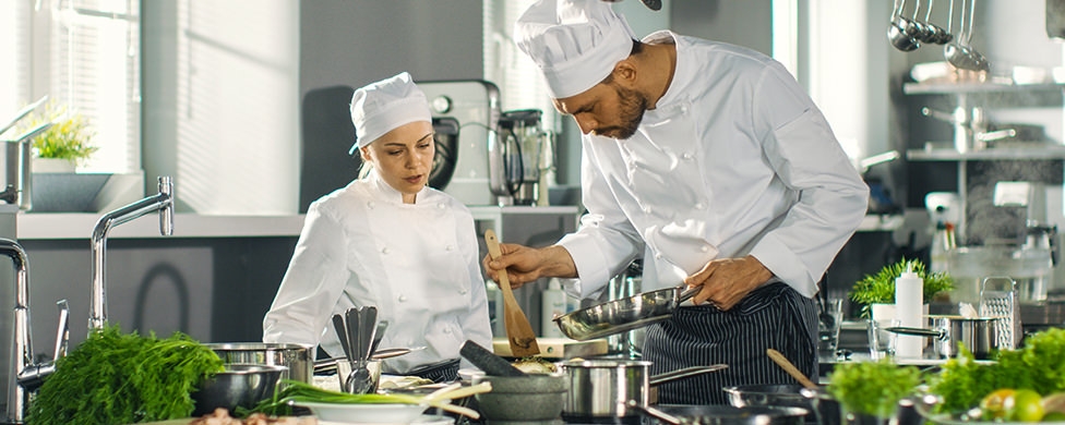 A image of a kitchen of a restaurant