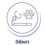 The illustrated icon for “Odours”