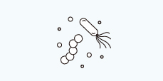 El icono ilustrado de Bacterias