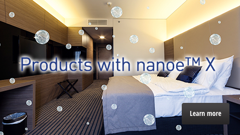 A link to the “Products with nanoe™ X” page