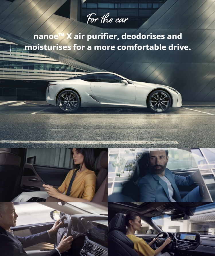 nanoe™ X air purifier, deodorises and moisturises for a more comfortable drive.