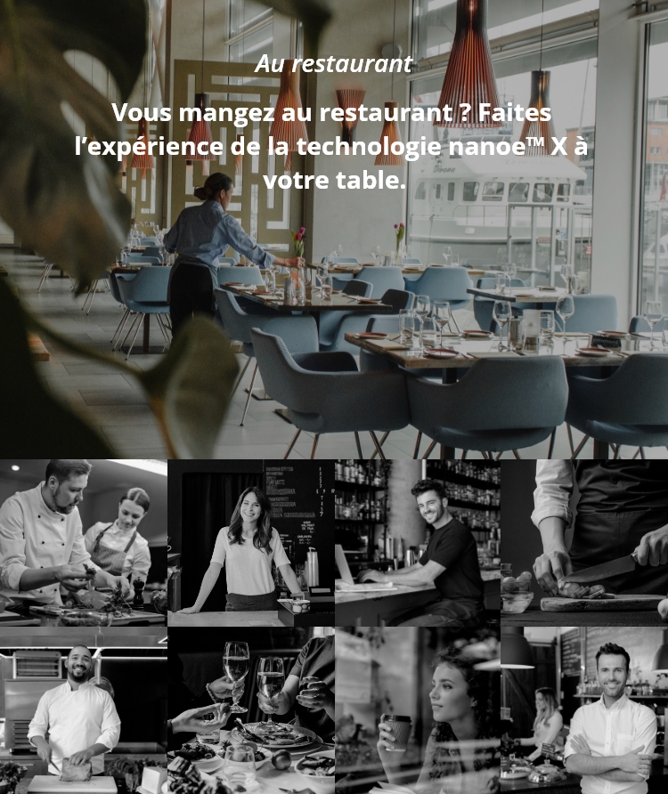Vous mangez au restaurant ? Faites l’expérience de la technologie nanoe™ X à votre table.