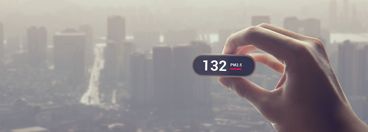 An image of measuring PM2.5 values