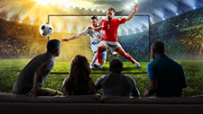 Televizor LED Panasonic pentru evenimente sportive