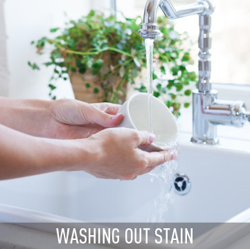 Washing out stain