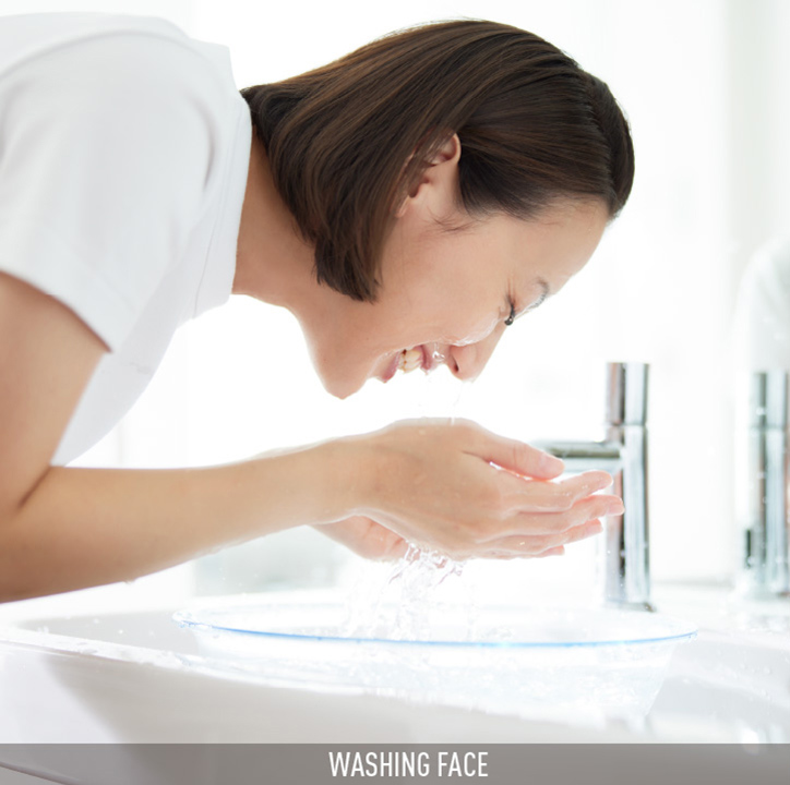 Washing face