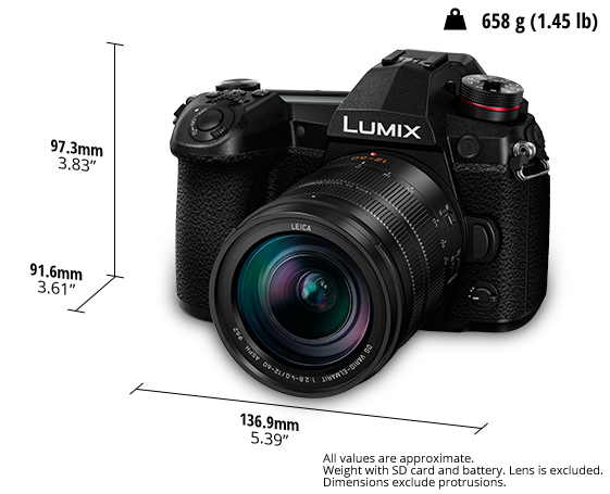 LUMIX Compact System (Mirrorless) Camera DC-G9 with 12-60mm LEICA Lens