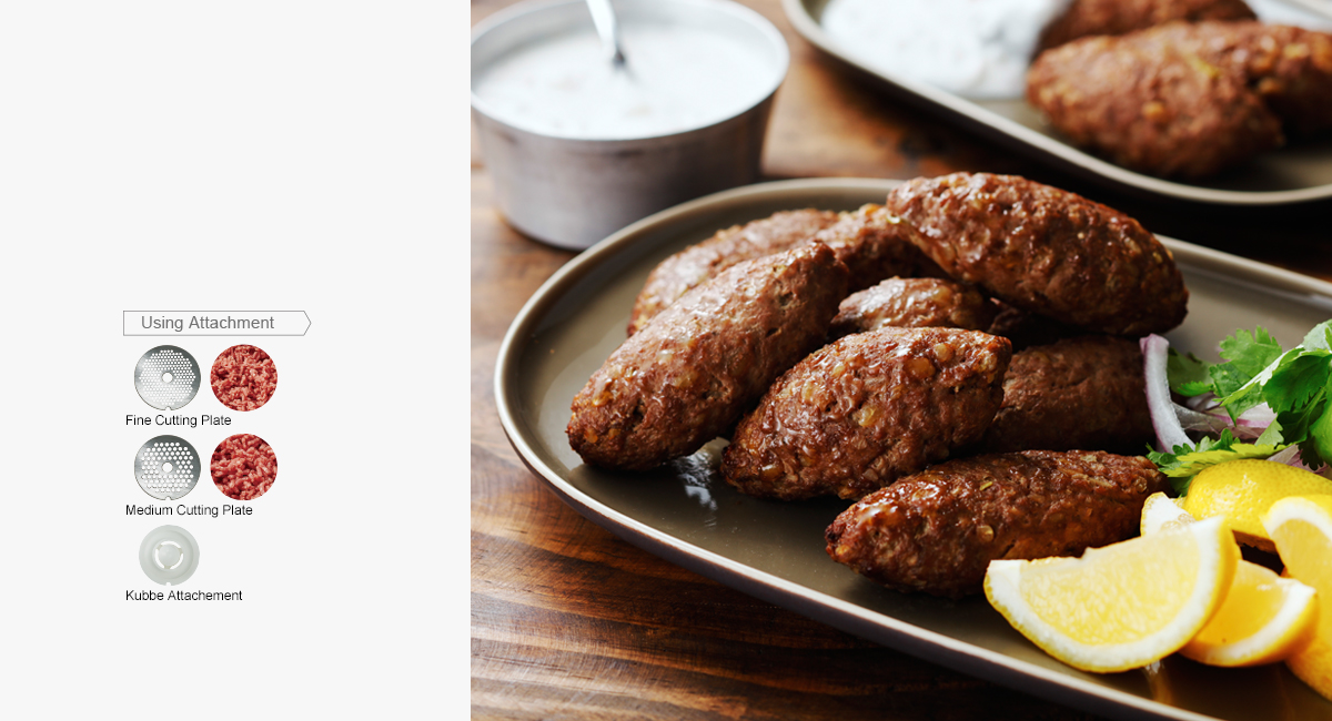 Kubbe with yogurtlemon
sauce