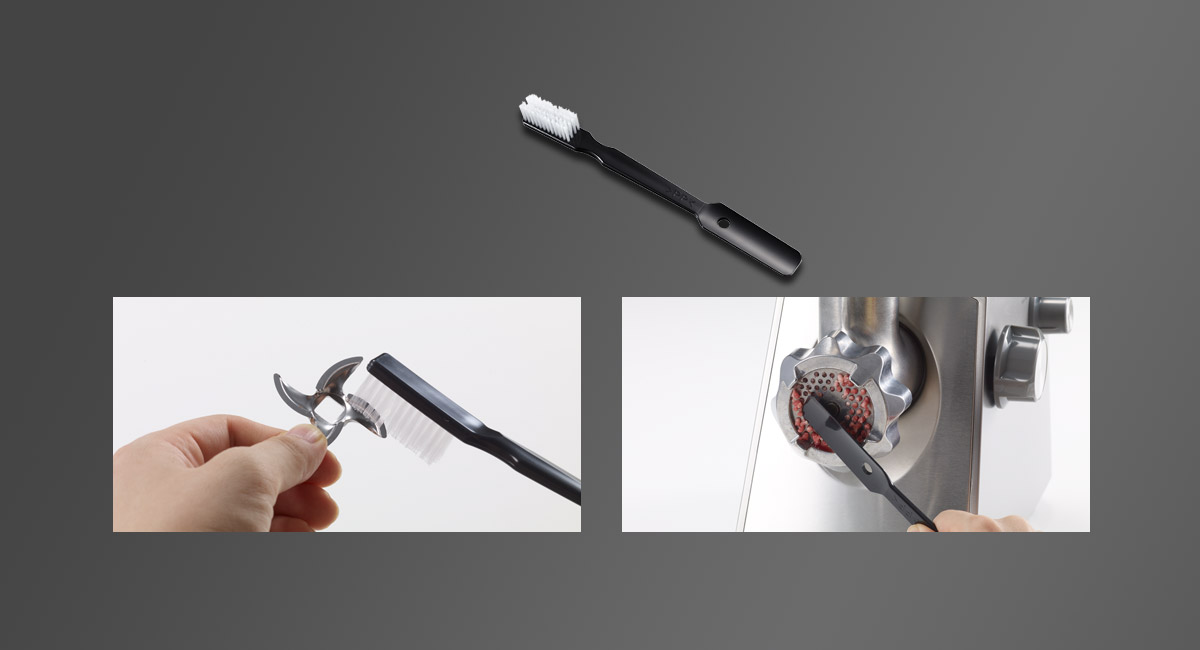 فرشاة تنظيف مع ملعقة مسطّحة