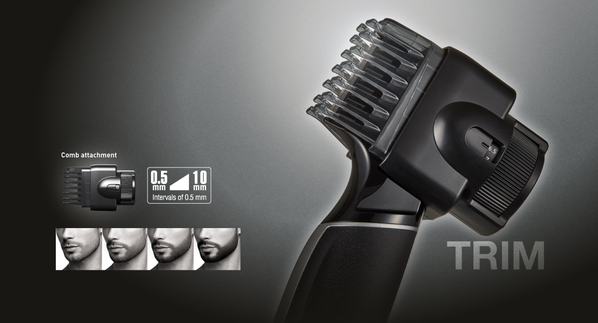 Kamtillbehör för att jämna till skägglängden