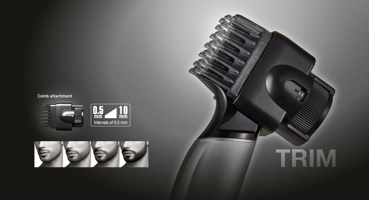 Kamtillbehör för att jämna till skägglängden