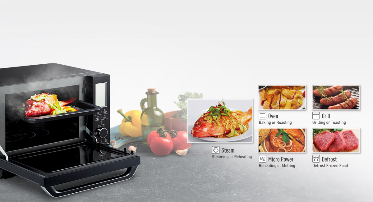 Genuine steam cooking has
now become easier.