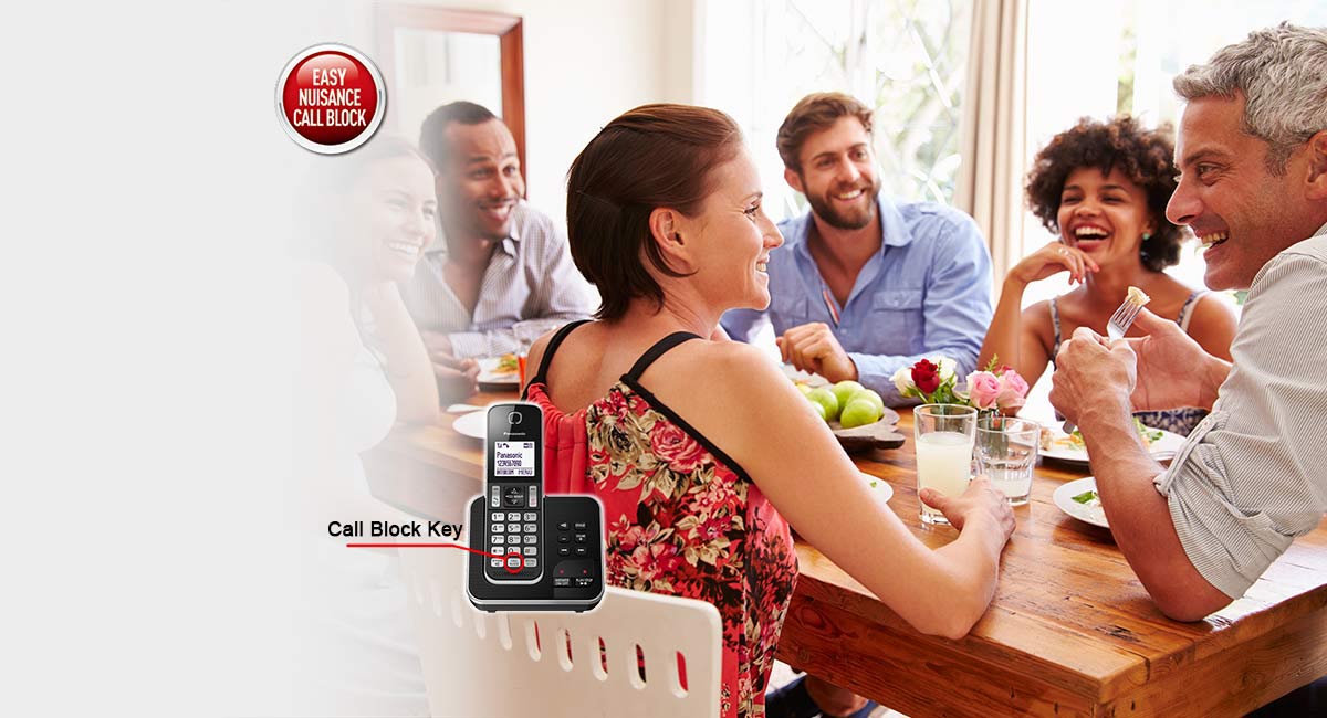 Nuisance Call Block*
with Dedicated Key