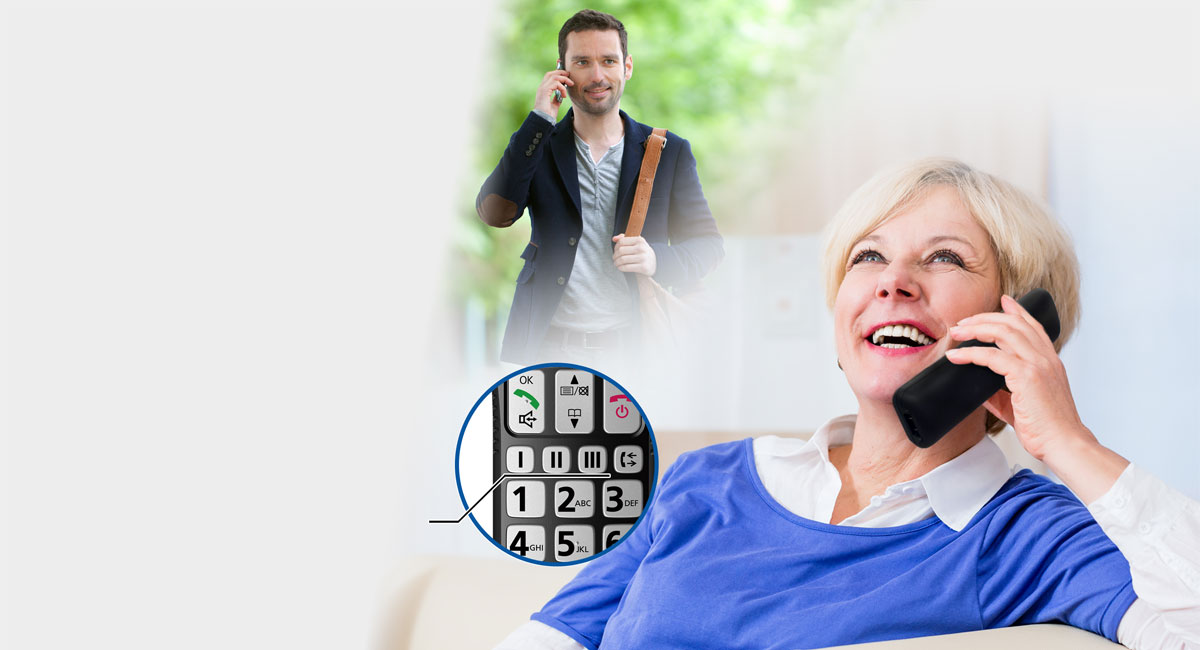 Three Dedicated Memory
Dial Keys on Handset