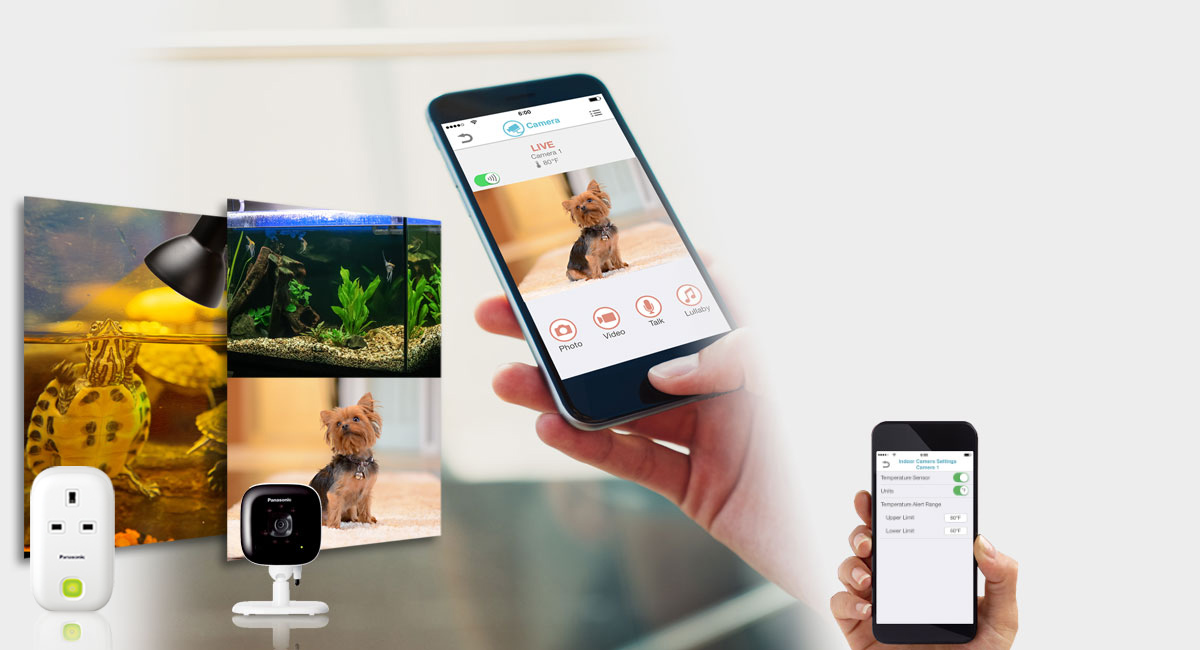 مراقبة حيواناتك الأليفة عن بُعد في أي وقت ومن أي مكان، أثناء وجودك خارج المنزل