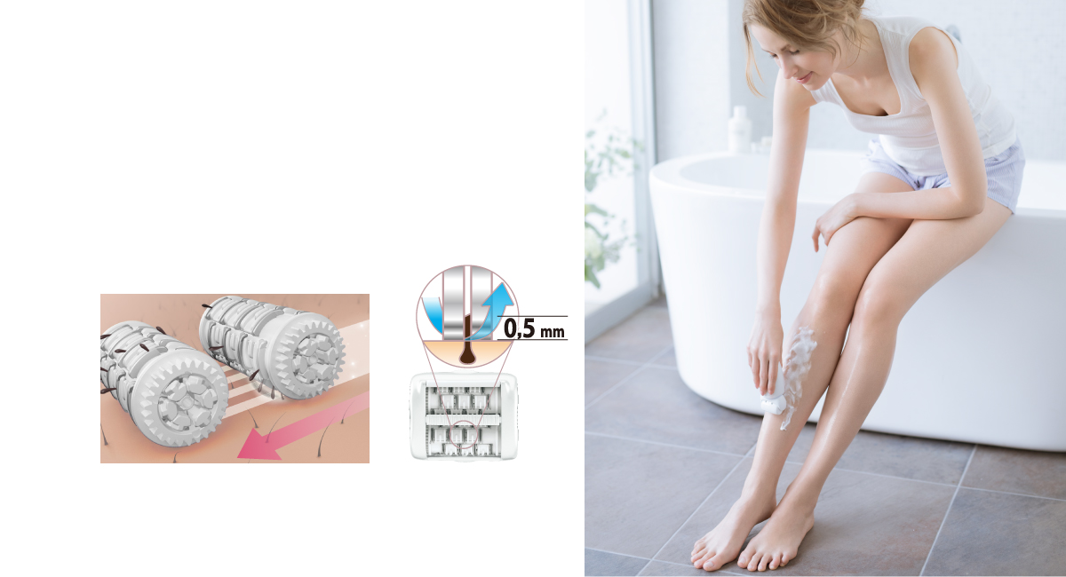 Système à double disques pour une épilation rapide et efficace